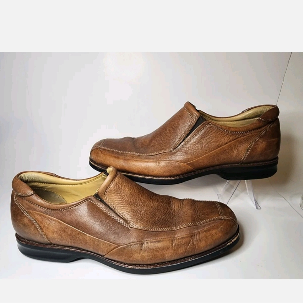 JOHNSTON & MURPHY Brown Leather Slip On Loafers Mens Size 11.5M 20-7126